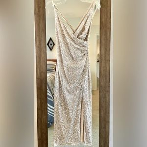 Annabel Sequin Tank Midi Dress